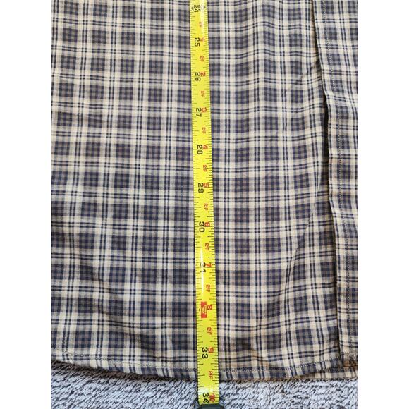 Cutter & Buck Men's 100% Cotton Long Sleeved Shirt Brown  Plaid Large - Picture 5 of 6